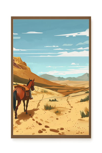 Rider in the Canyon Canvas Print