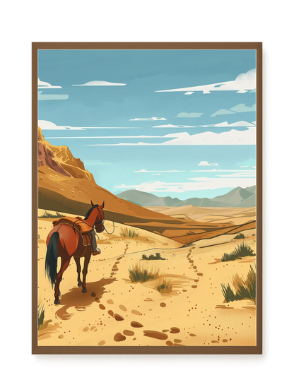 Rider in the Canyon Canvas Print