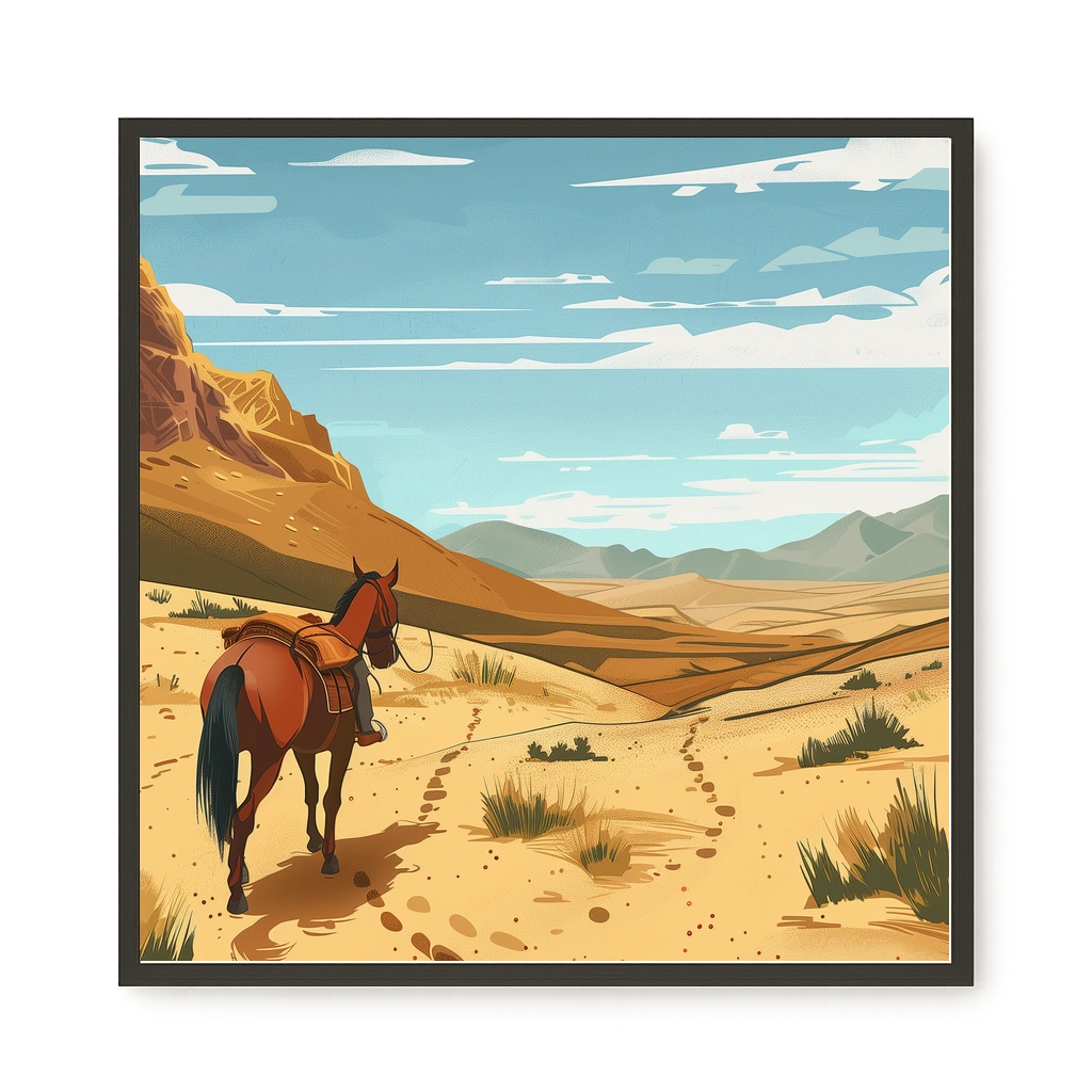Rider in the Canyon Canvas Print