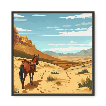 Rider in the Canyon Canvas Print