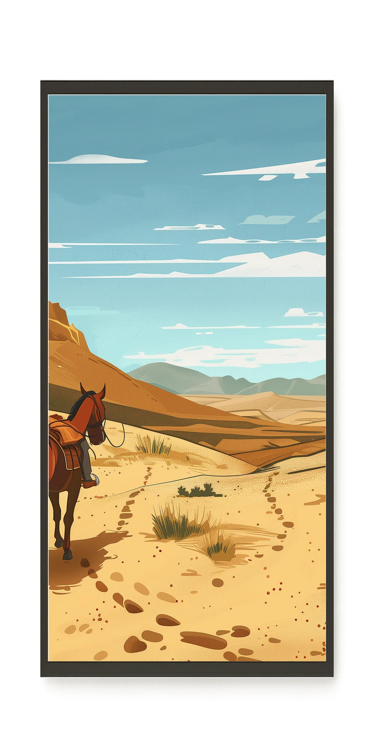 Rider in the Canyon Canvas Print
