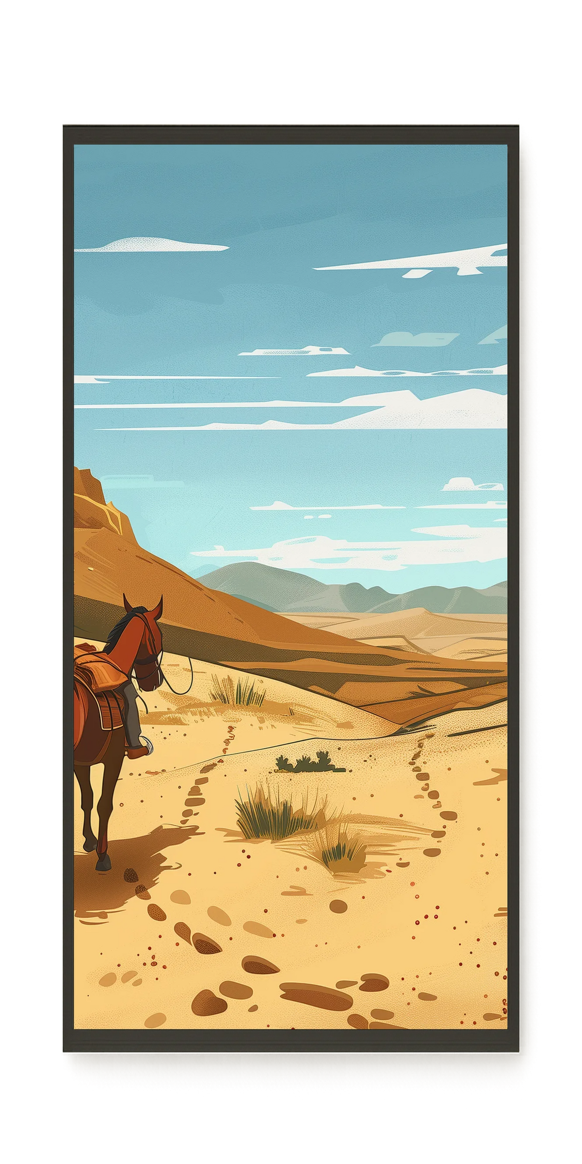 Rider in the Canyon Canvas Print