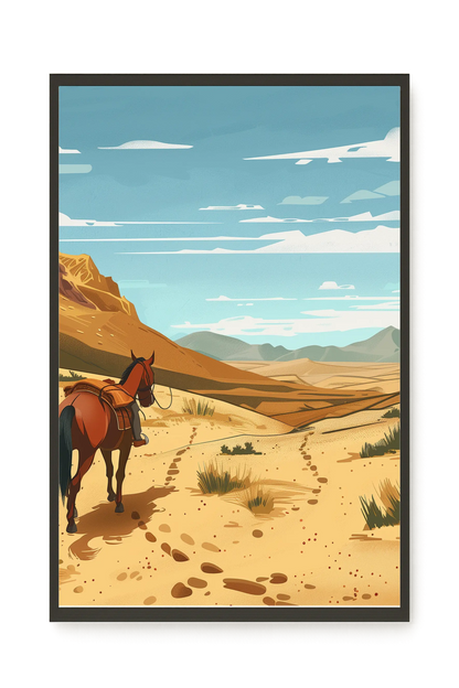 Rider in the Canyon Canvas Print