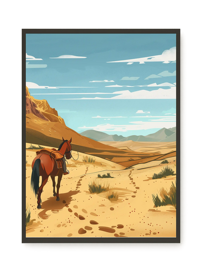 Rider in the Canyon Canvas Print