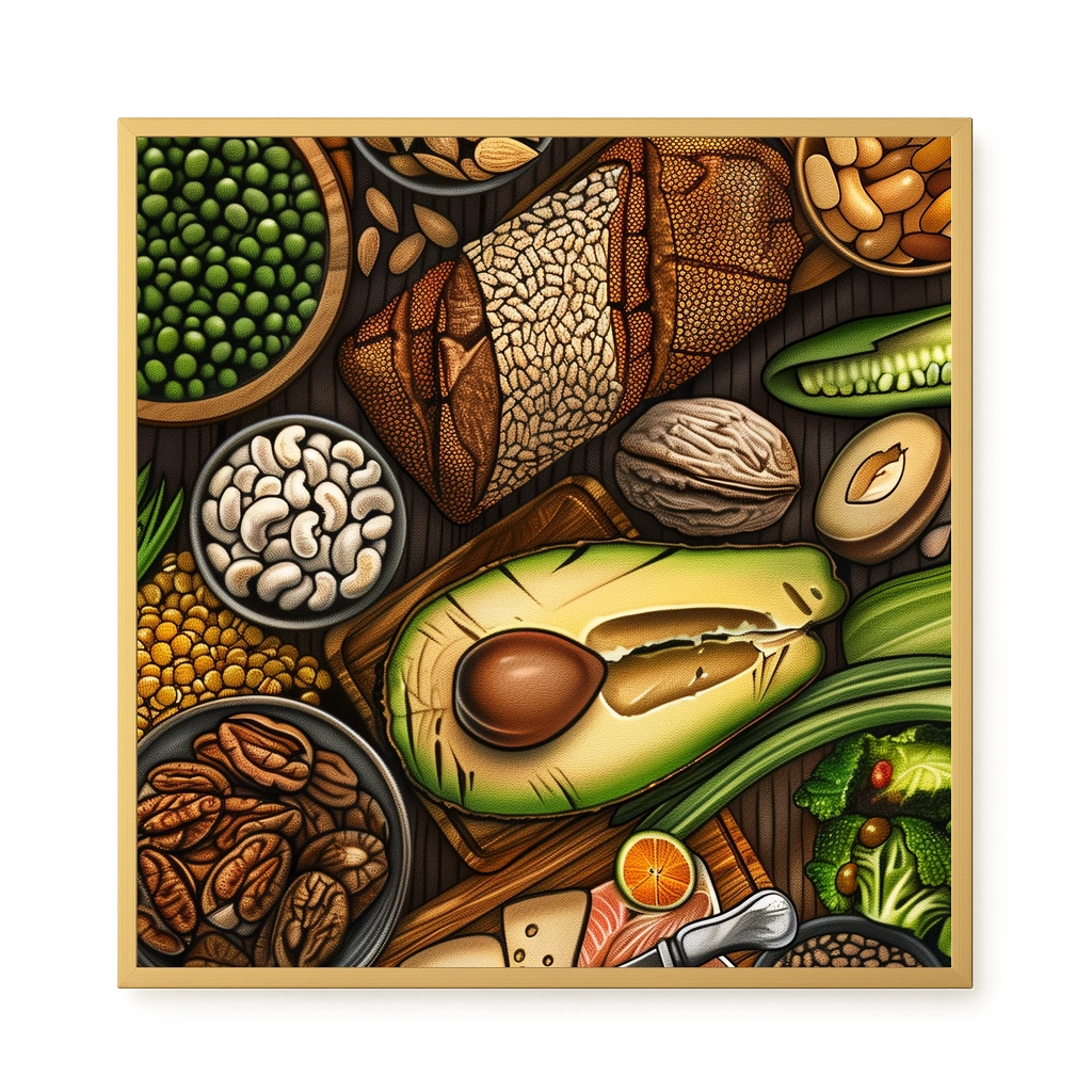 Whole Food Ingredients Canvas Wall Art