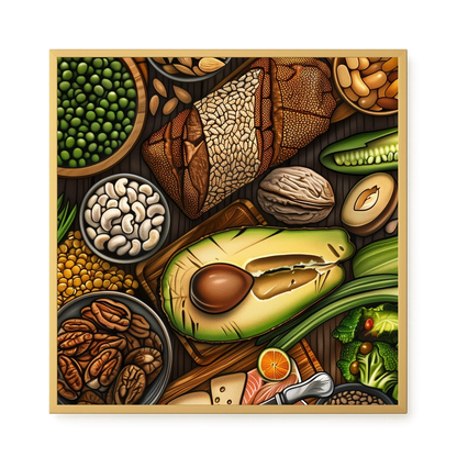 Whole Food Ingredients Canvas Wall Art