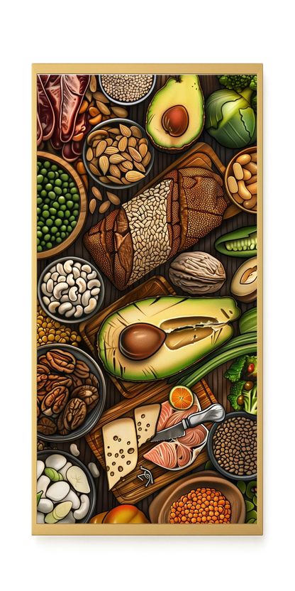 Whole Food Ingredients Canvas Wall Art