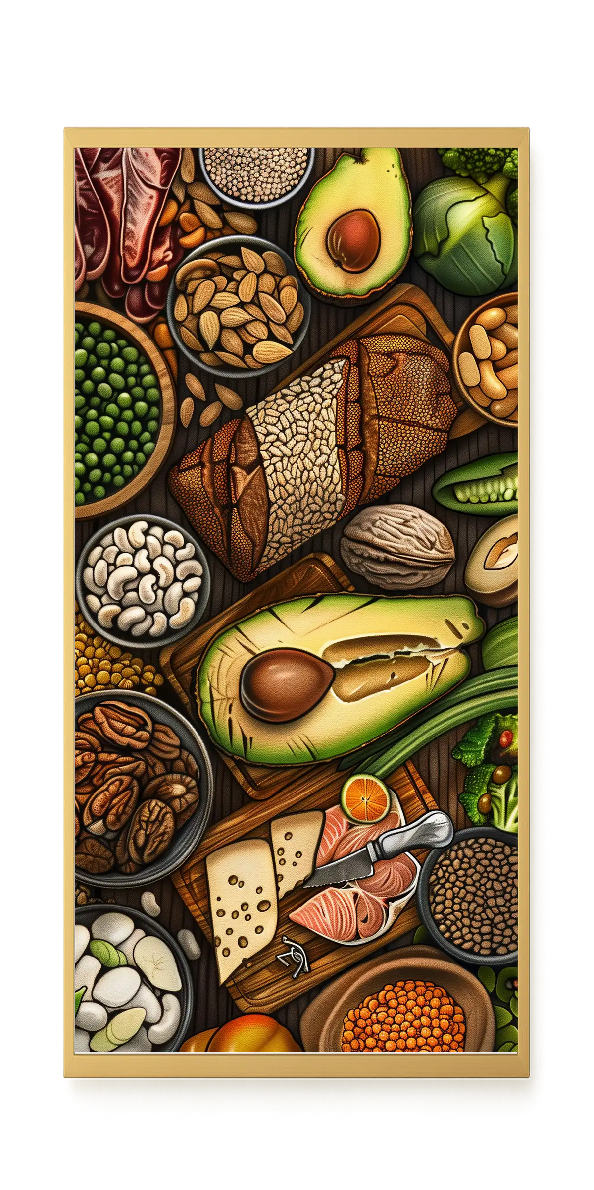 Whole Food Ingredients Canvas Wall Art