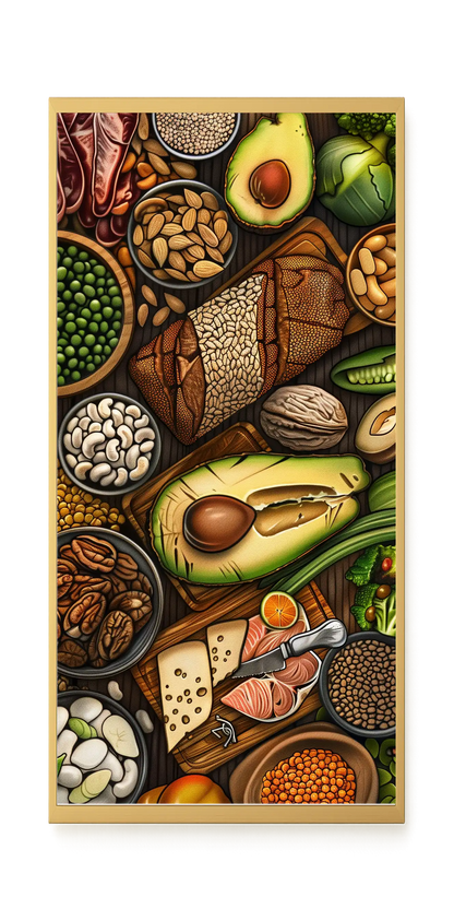 Whole Food Ingredients Canvas Wall Art