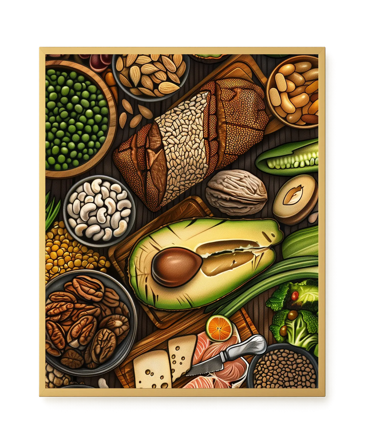 Whole Food Ingredients Canvas Wall Art