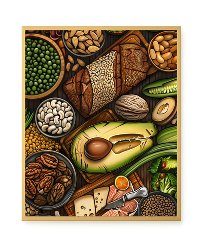 Whole Food Ingredients Canvas Wall Art