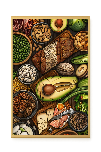 Whole Food Ingredients Canvas Wall Art