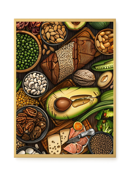 Whole Food Ingredients Canvas Wall Art