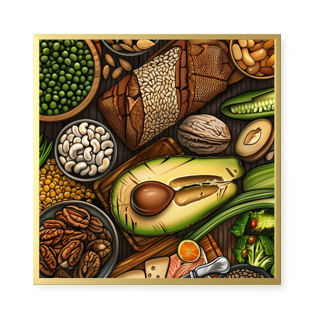 Whole Food Ingredients Canvas Wall Art