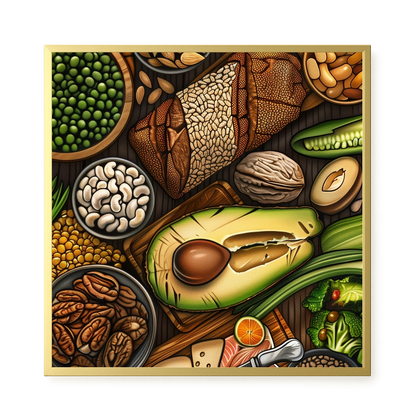 Whole Food Ingredients Canvas Wall Art