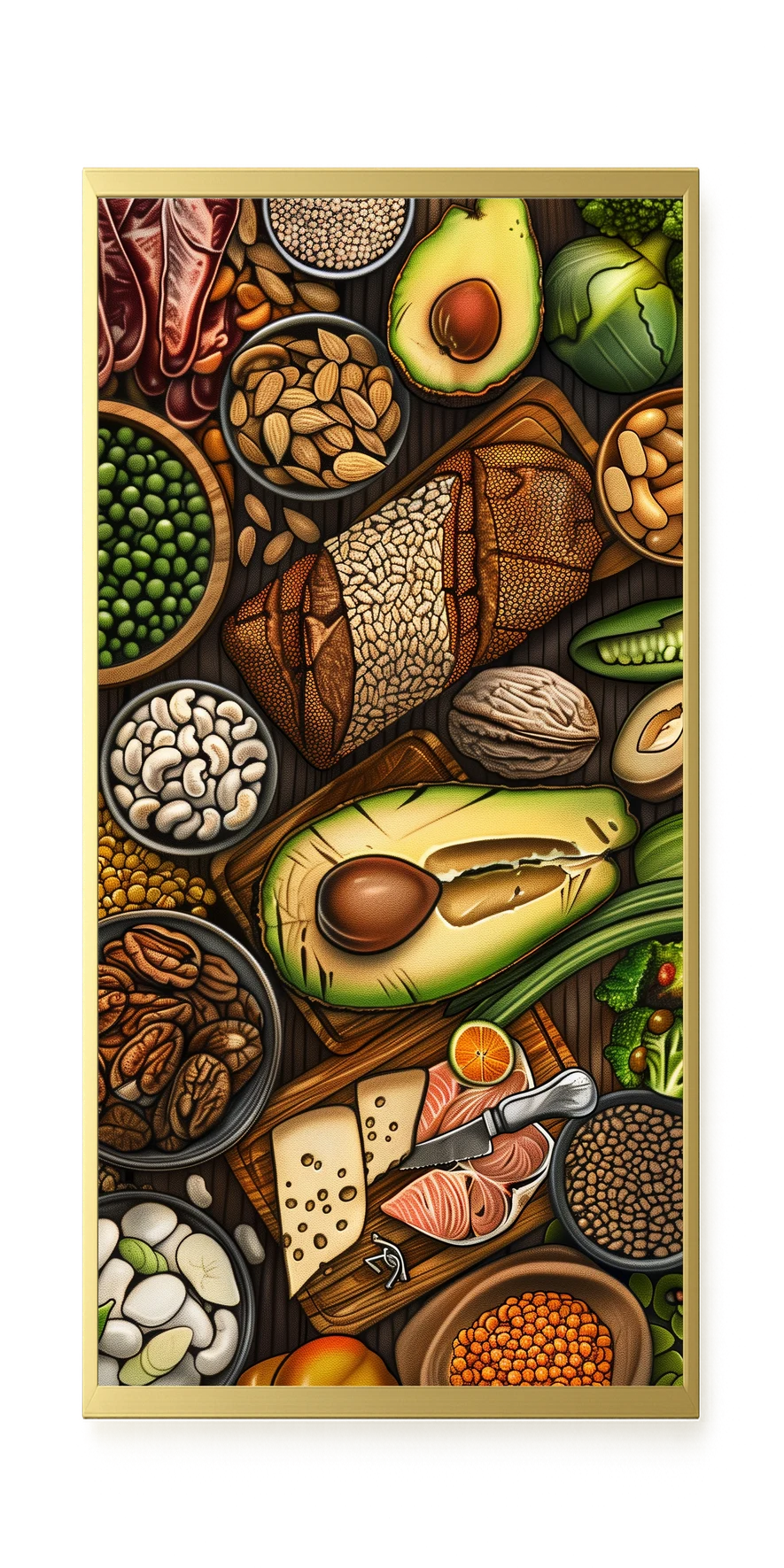 Whole Food Ingredients Canvas Wall Art