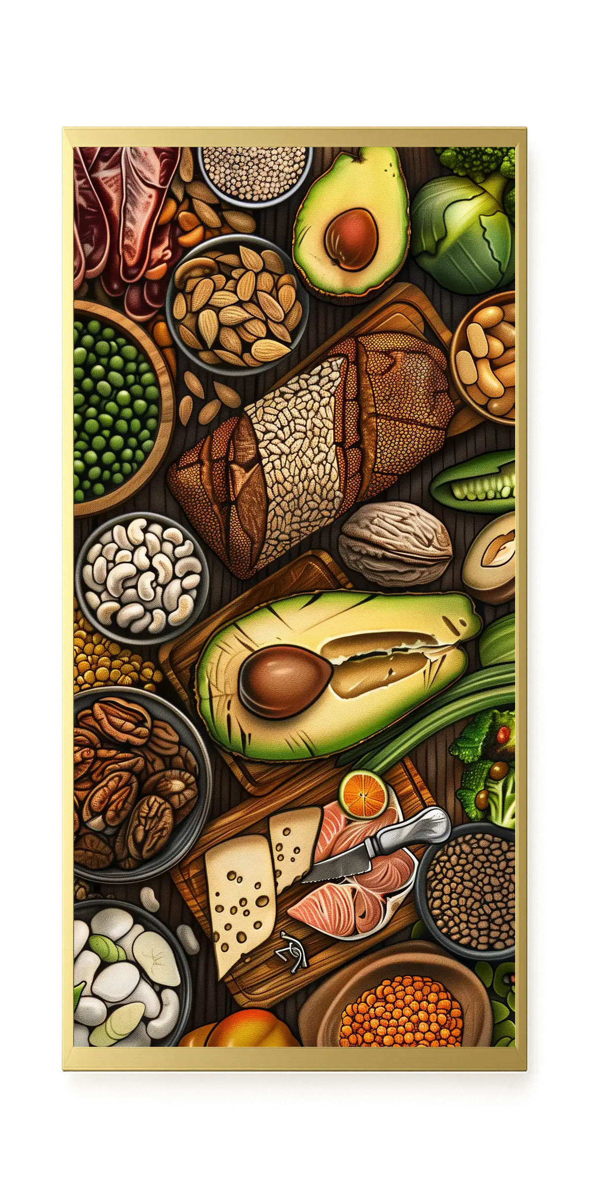 Whole Food Ingredients Canvas Wall Art