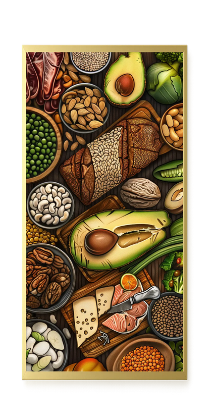 Whole Food Ingredients Canvas Wall Art