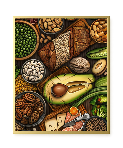 Whole Food Ingredients Canvas Wall Art