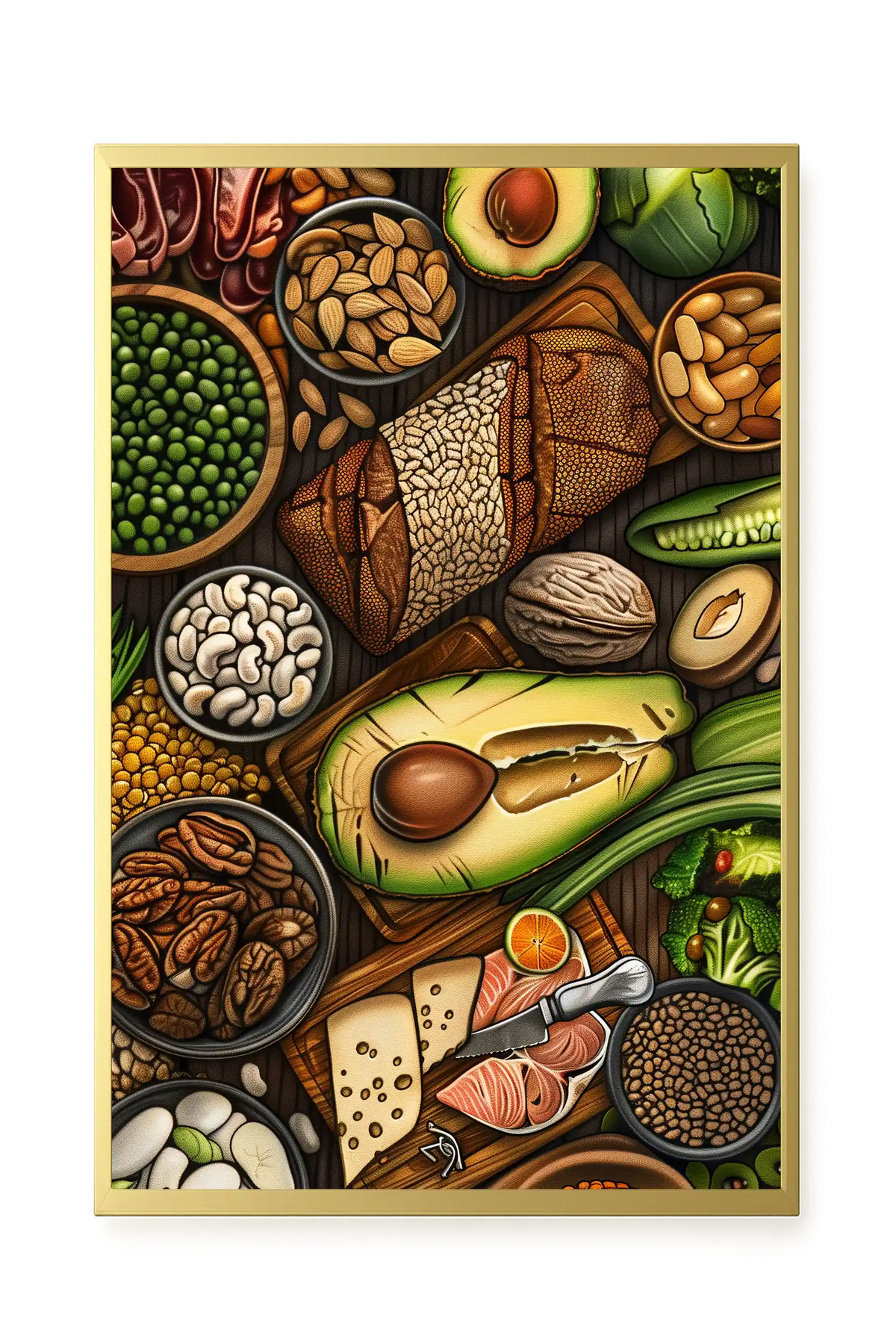 Whole Food Ingredients Canvas Wall Art