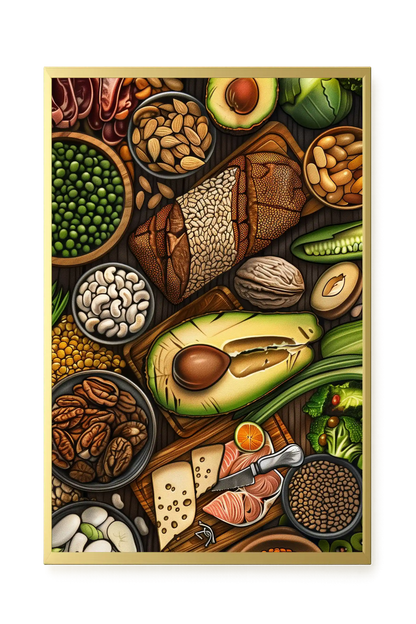 Whole Food Ingredients Canvas Wall Art