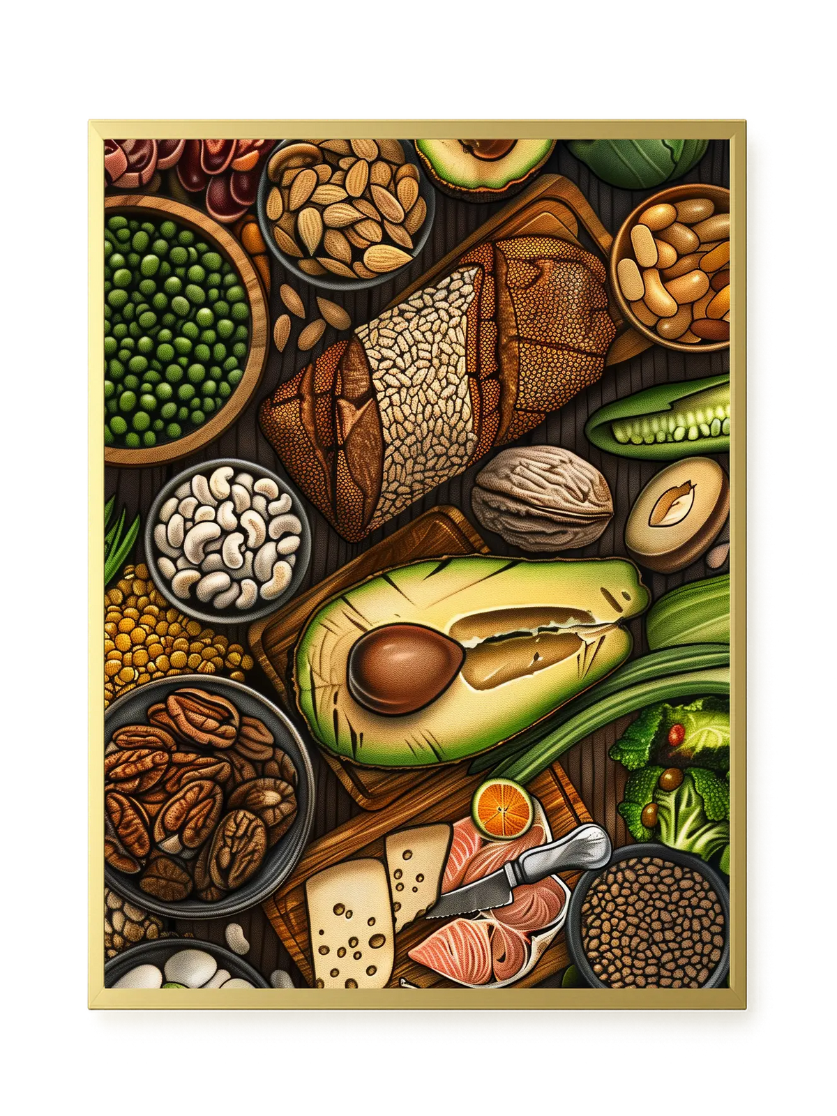 Whole Food Ingredients Canvas Wall Art