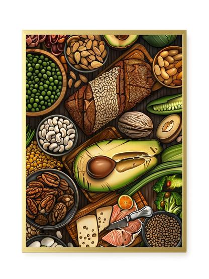 Whole Food Ingredients Canvas Wall Art