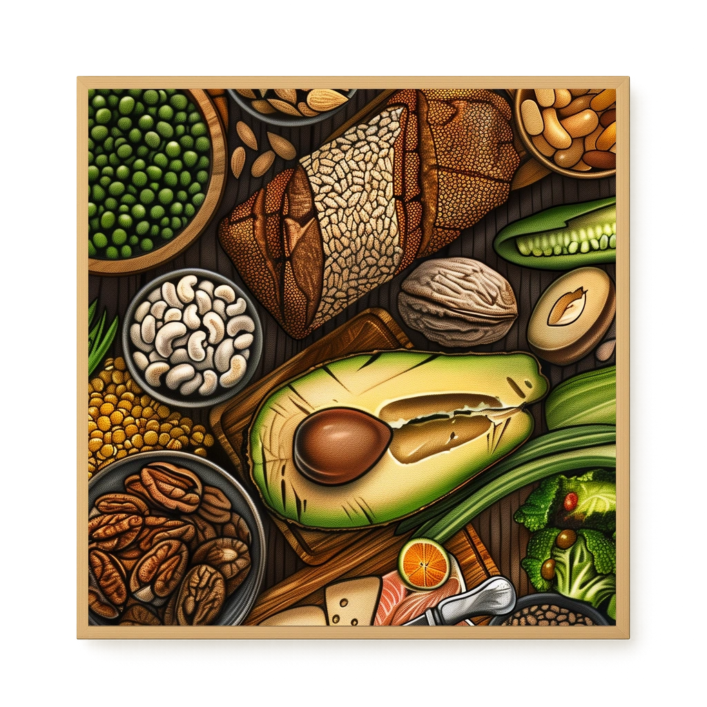 Whole Food Ingredients Canvas Wall Art