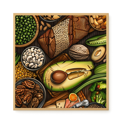 Whole Food Ingredients Canvas Wall Art