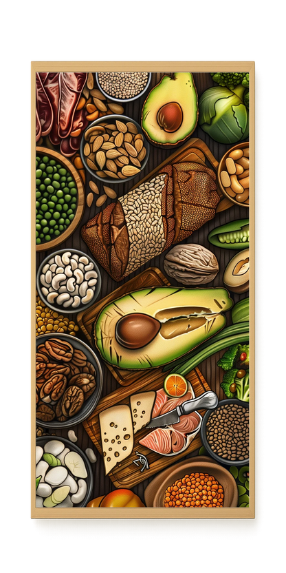 Whole Food Ingredients Canvas Wall Art
