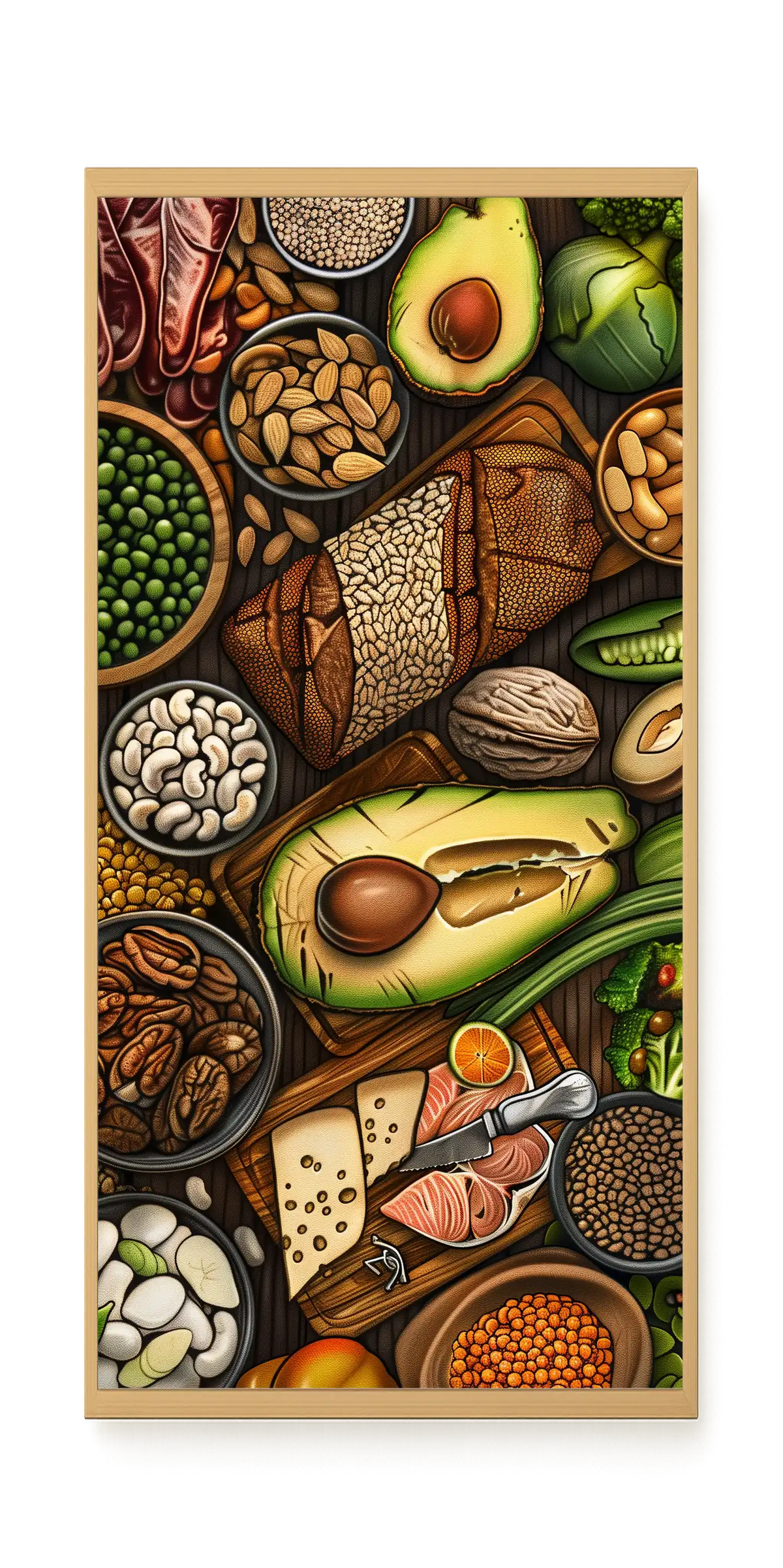 Whole Food Ingredients Canvas Wall Art
