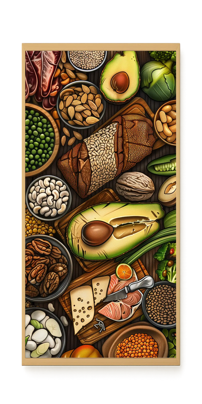 Whole Food Ingredients Canvas Wall Art