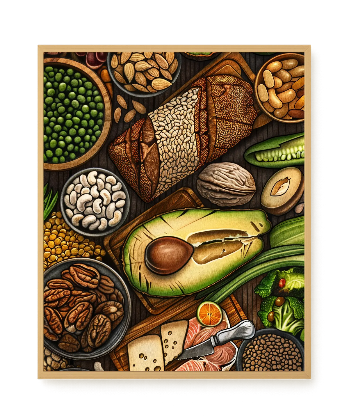 Whole Food Ingredients Canvas Wall Art