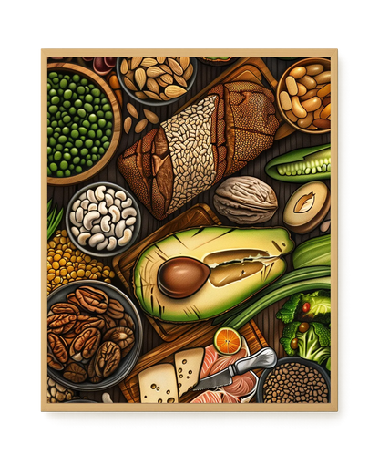 Whole Food Ingredients Canvas Wall Art
