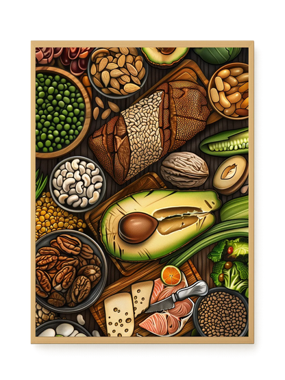 Whole Food Ingredients Canvas Wall Art