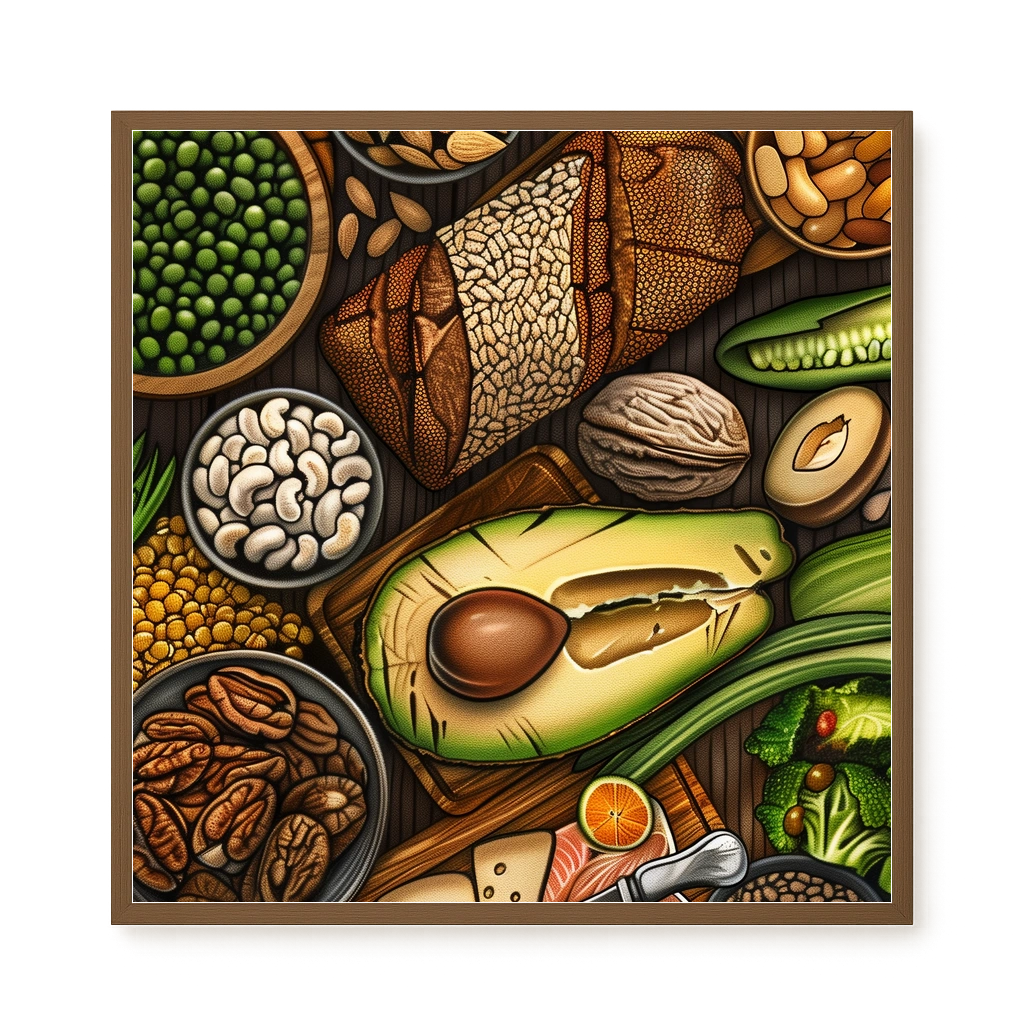 Whole Food Ingredients Canvas Wall Art