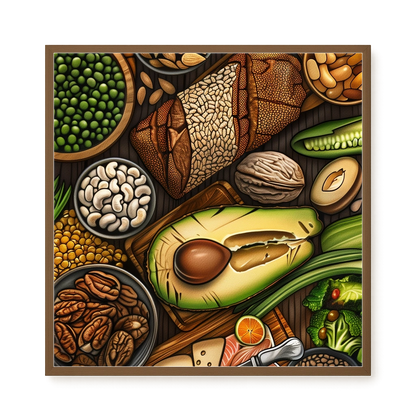 Whole Food Ingredients Canvas Wall Art
