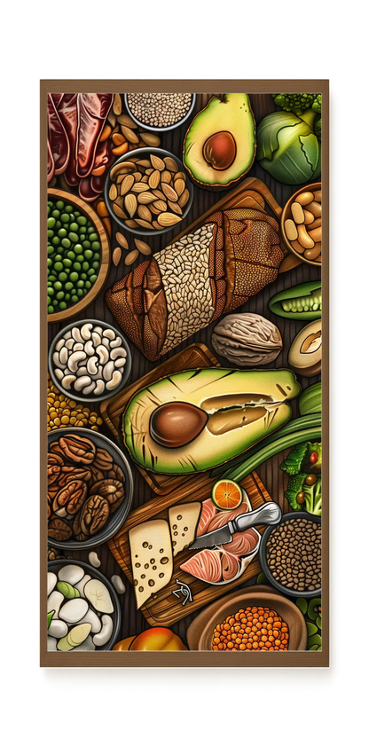 Whole Food Ingredients Canvas Wall Art