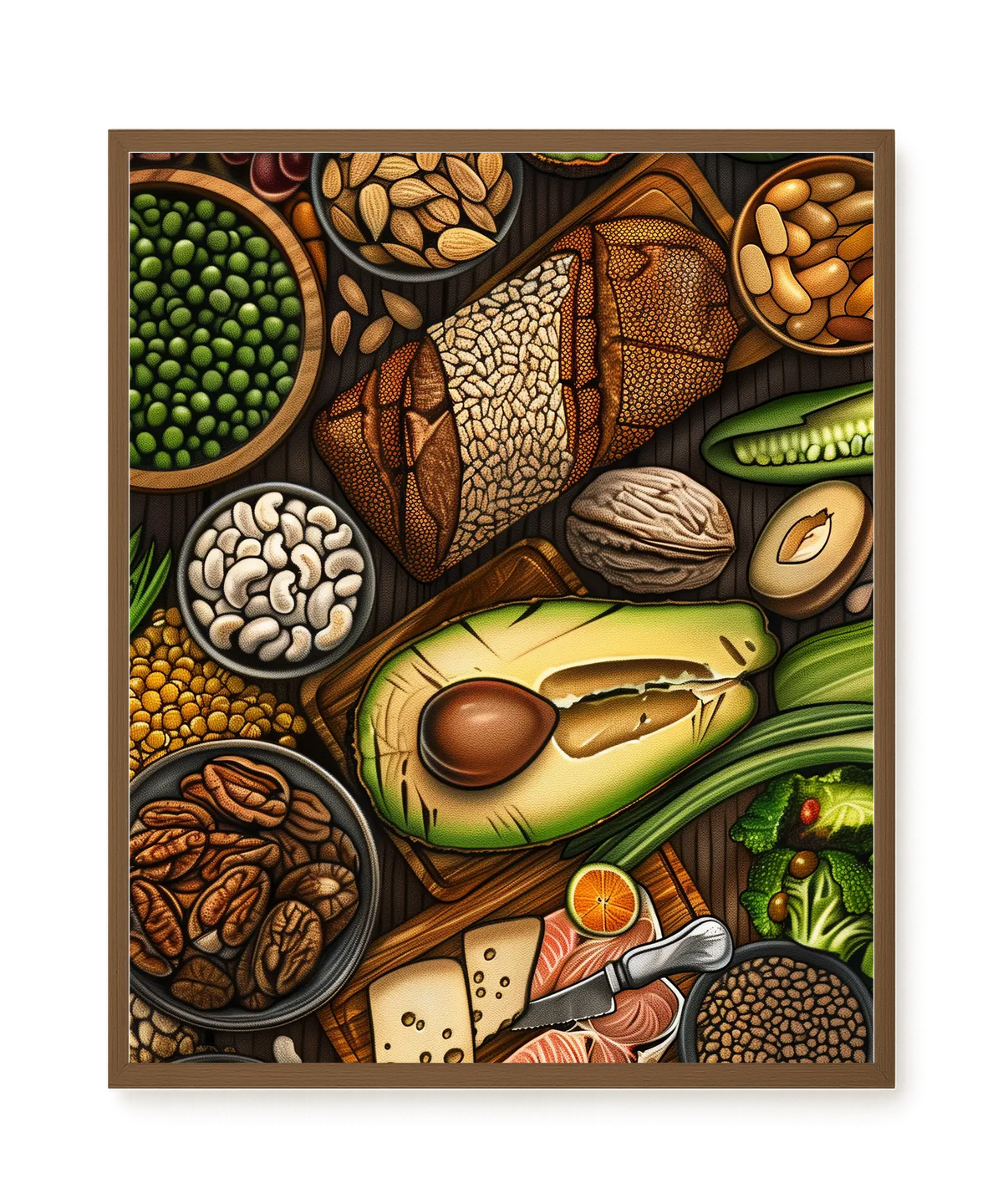 Whole Food Ingredients Canvas Wall Art