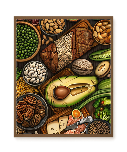 Whole Food Ingredients Canvas Wall Art
