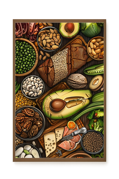 Whole Food Ingredients Canvas Wall Art