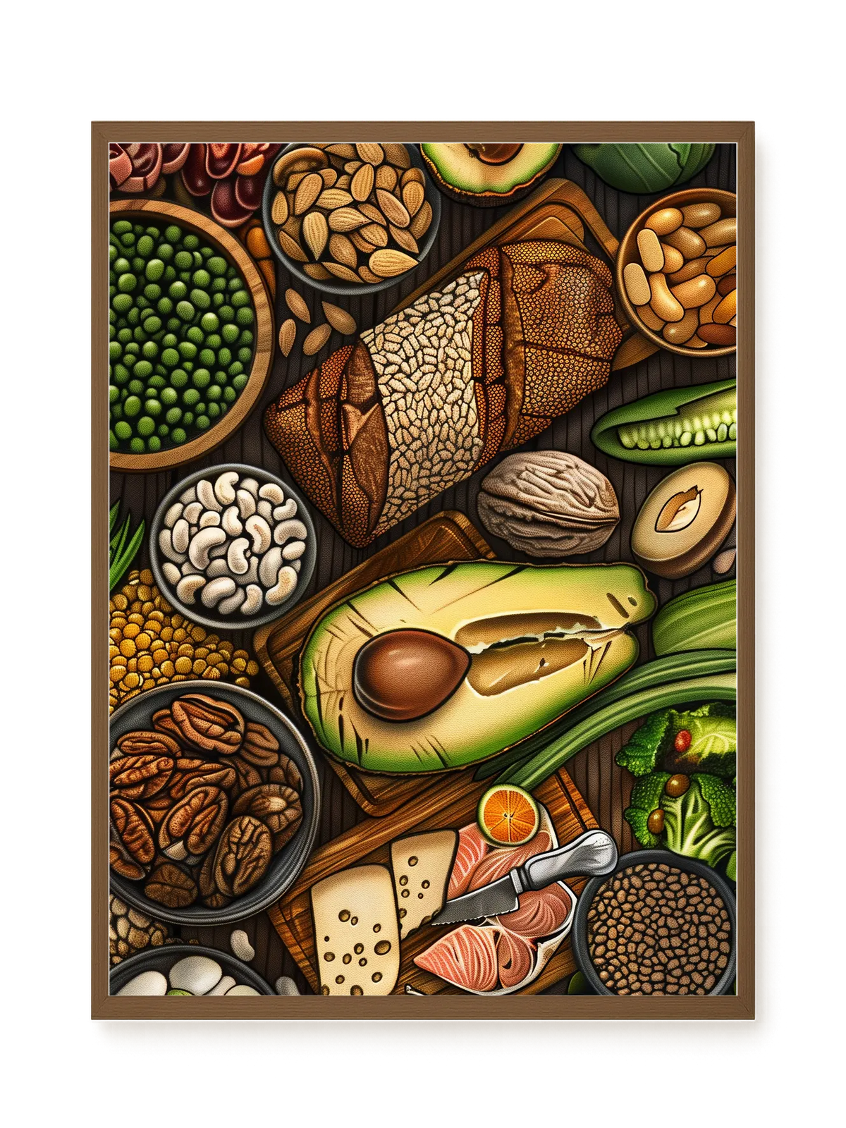 Whole Food Ingredients Canvas Wall Art