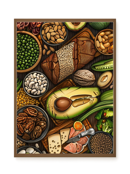 Whole Food Ingredients Canvas Wall Art