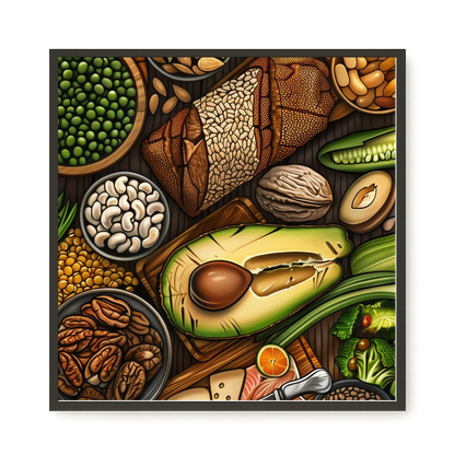 Whole Food Ingredients Canvas Wall Art