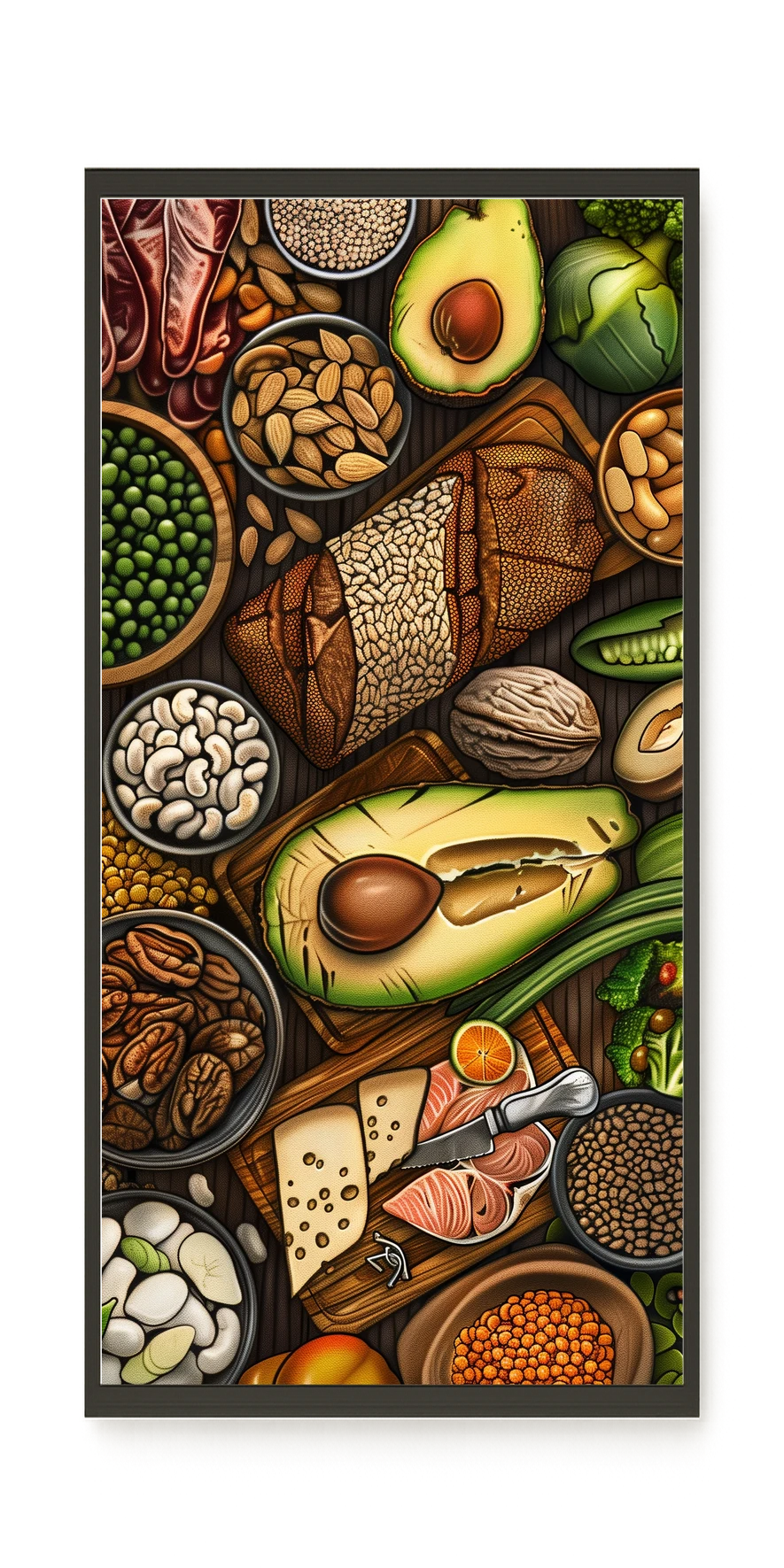 Whole Food Ingredients Canvas Wall Art