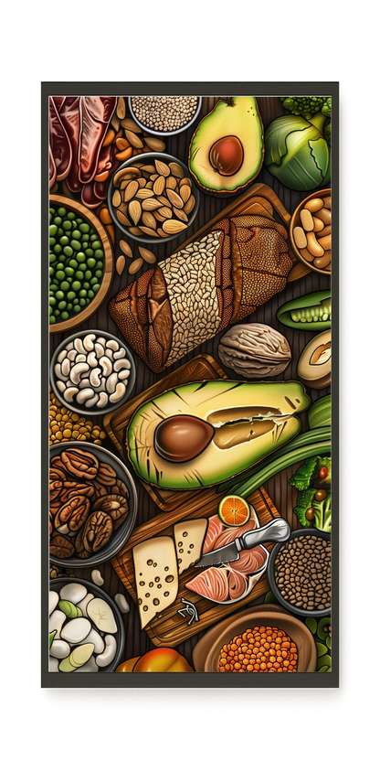 Whole Food Ingredients Canvas Wall Art