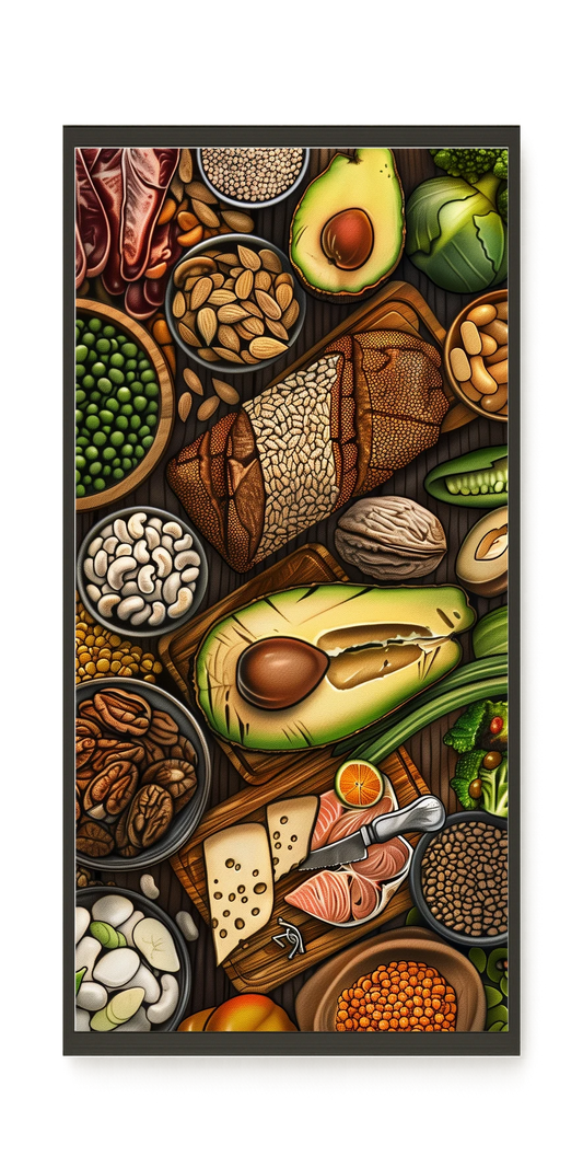 Whole Food Ingredients Canvas Wall Art