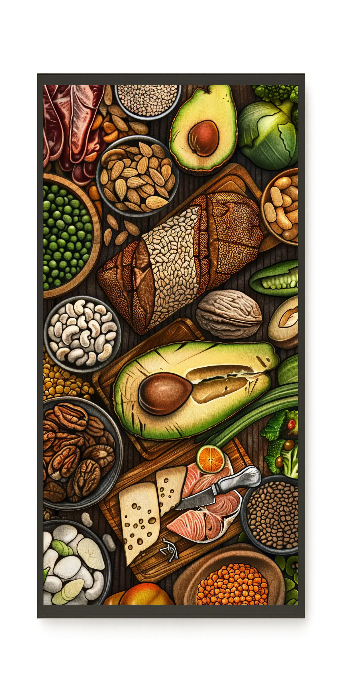 Whole Food Ingredients Canvas Wall Art