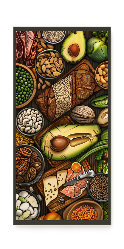 Whole Food Ingredients Canvas Wall Art