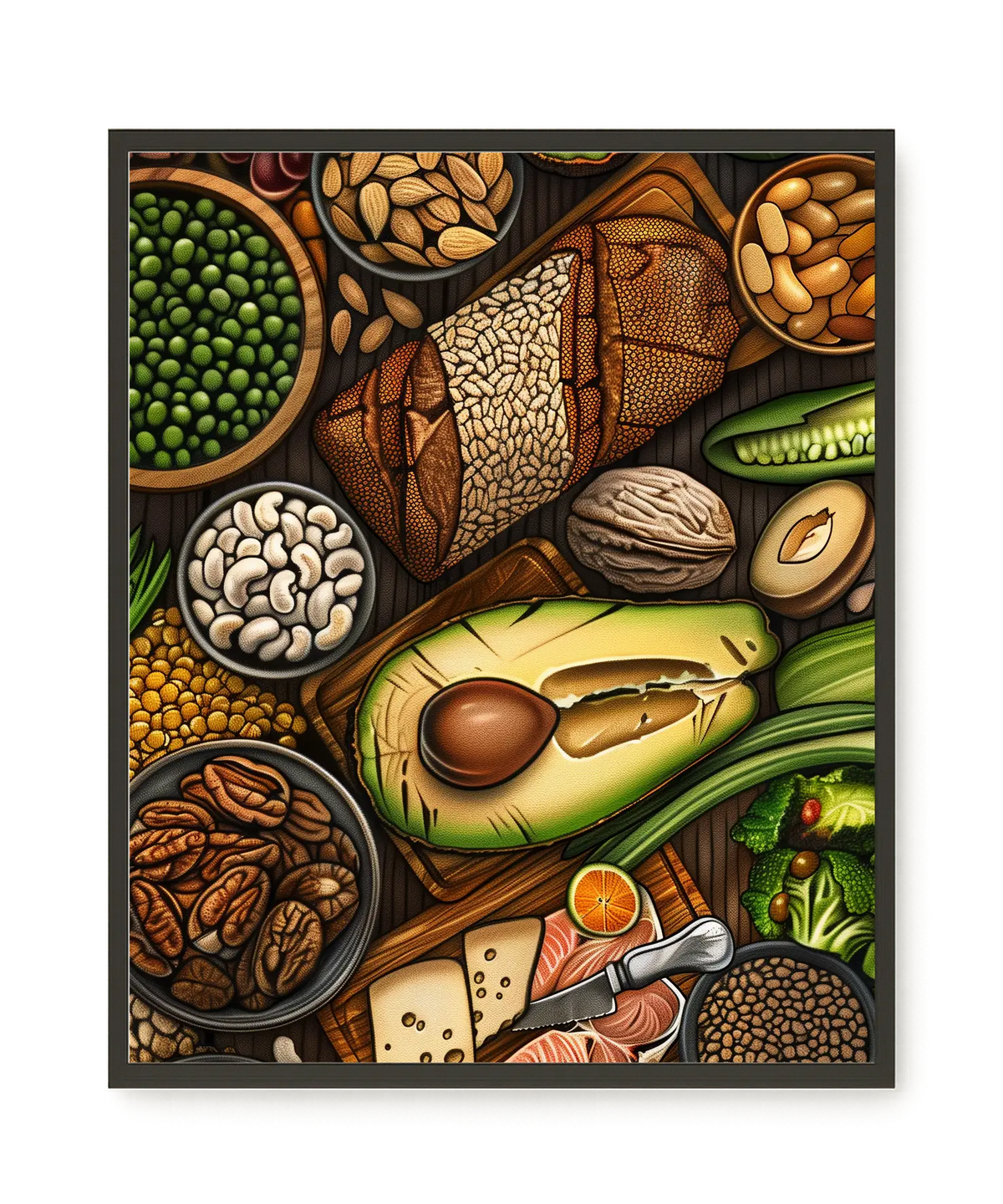 Whole Food Ingredients Canvas Wall Art